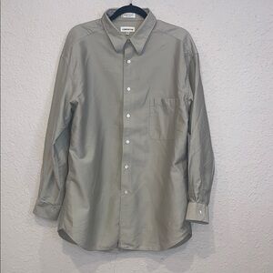 Claiborne Men's Casual Gray Button Down Shirt